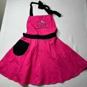 Hyzrz Hello Kitty Hot Pink Retro Apron Kitchen Cook